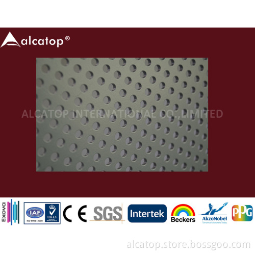 Building Curtain Wall PVDF Coating Perforated Aluminum Solid Panel